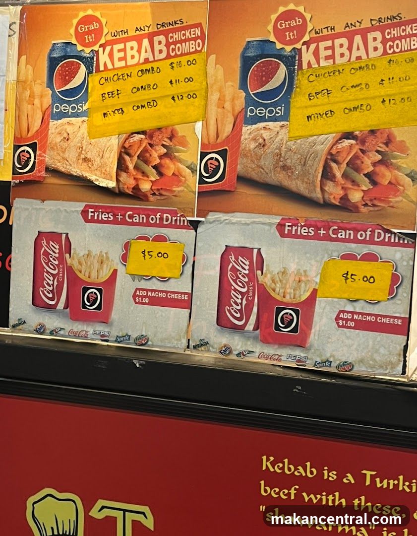 Kebab Combo Menu Board