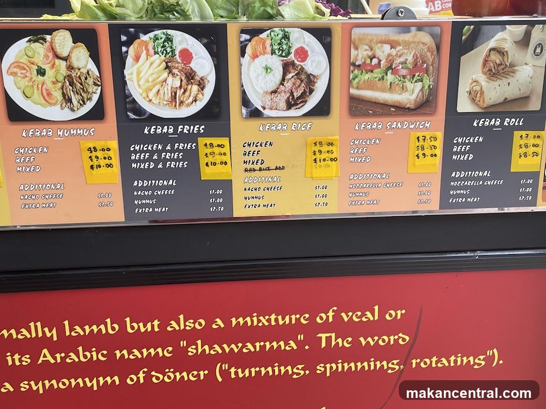 Kebab Menu Board