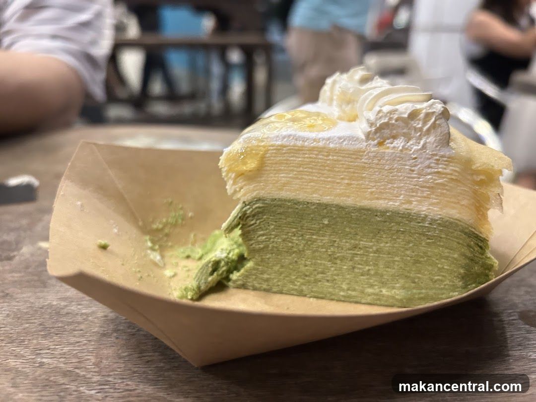 Matcha Layer Cake Slice