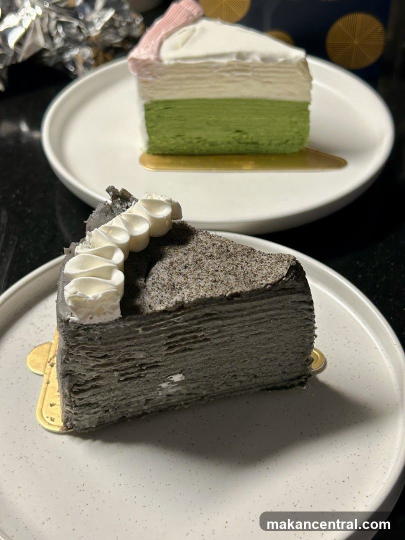 Cakes on plates