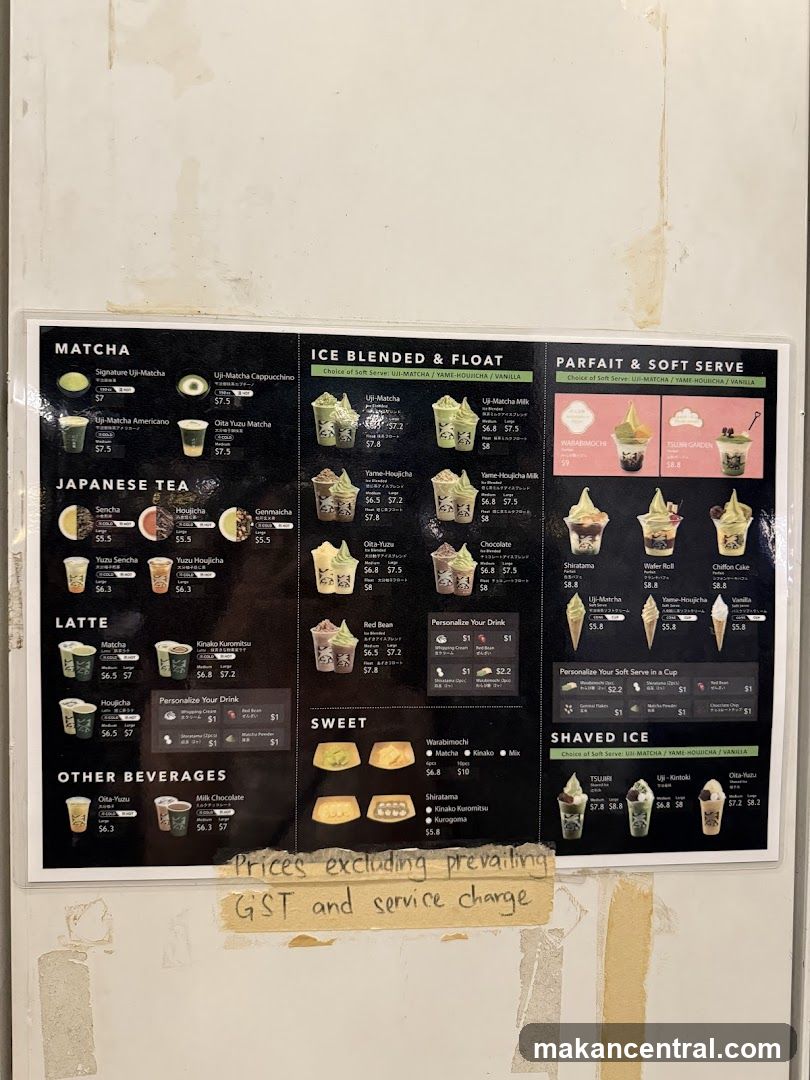 Matcha and Japanese Tea Menu Board