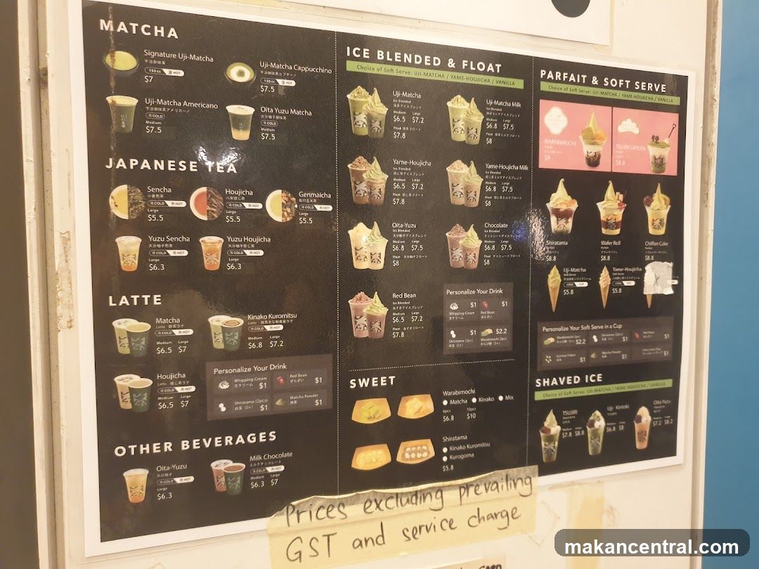 Matcha and Japanese Tea Menu Board