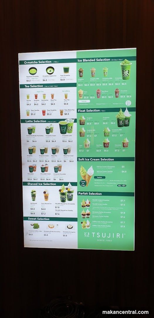 TSUJIRI Menu