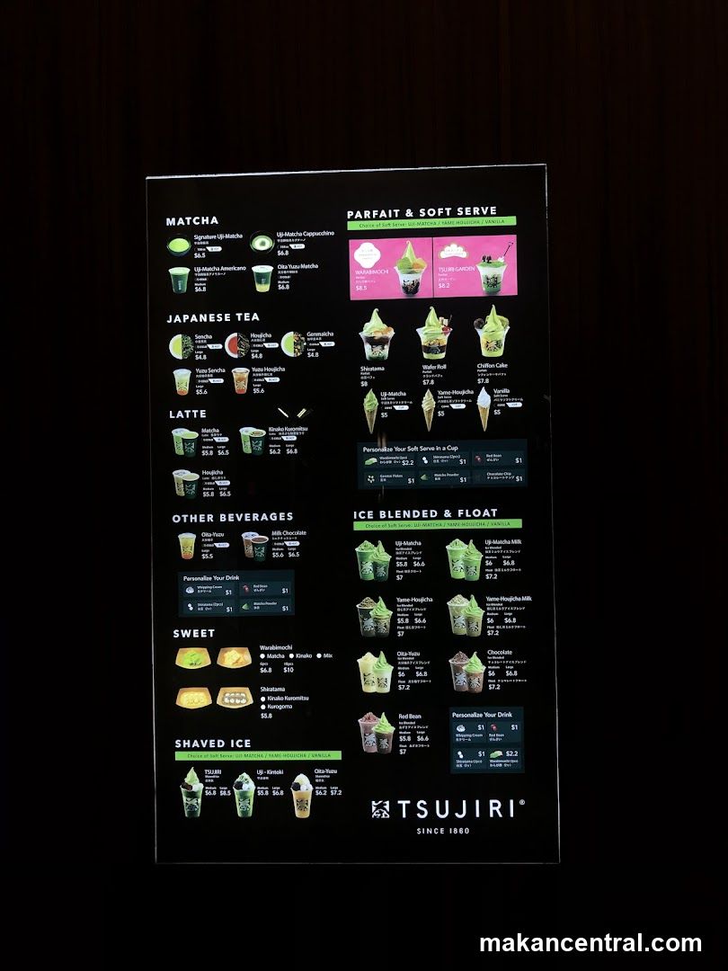 Tsujiri Menu Board