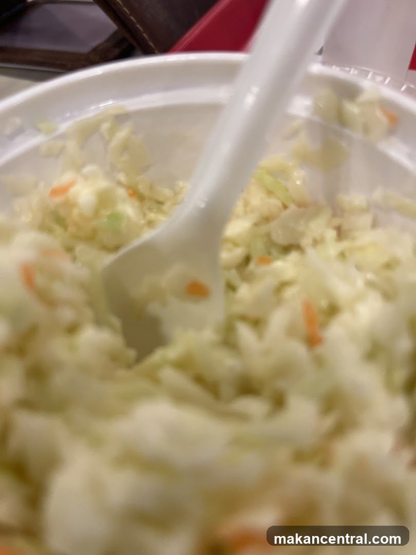 Coleslaw in a container