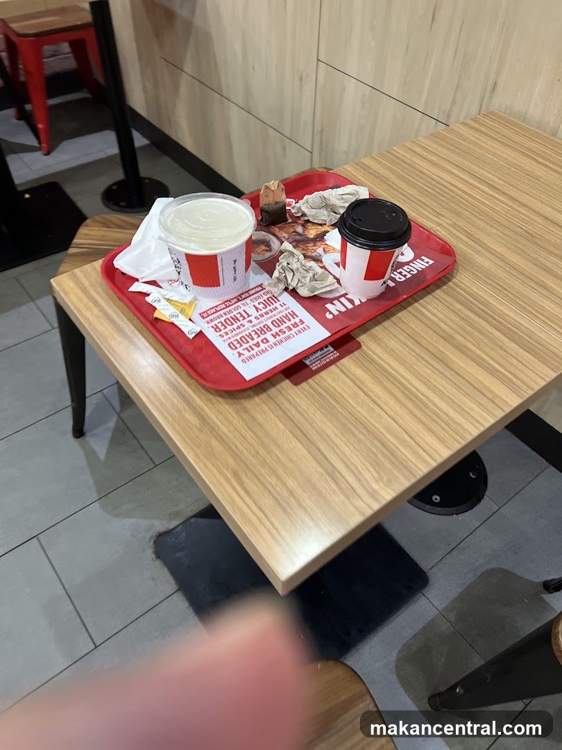 Restaurant Interior Table with Food Order