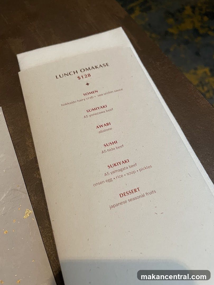 Lunch Omakase Menu