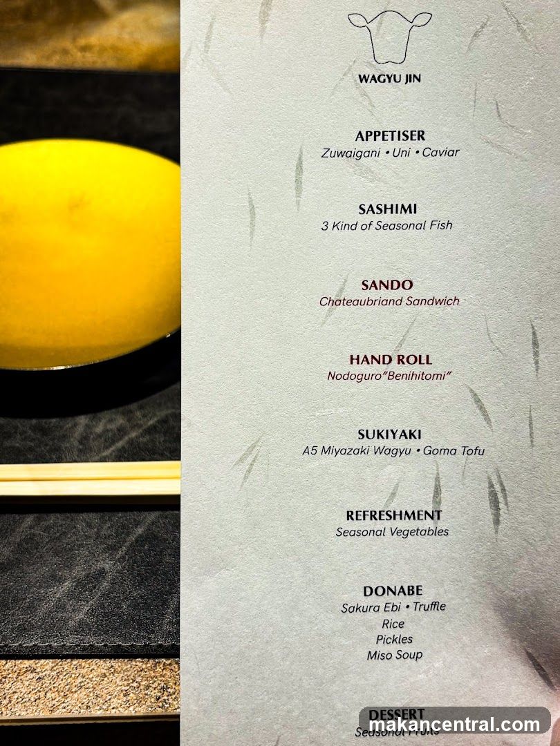WAGYU JIN Menu