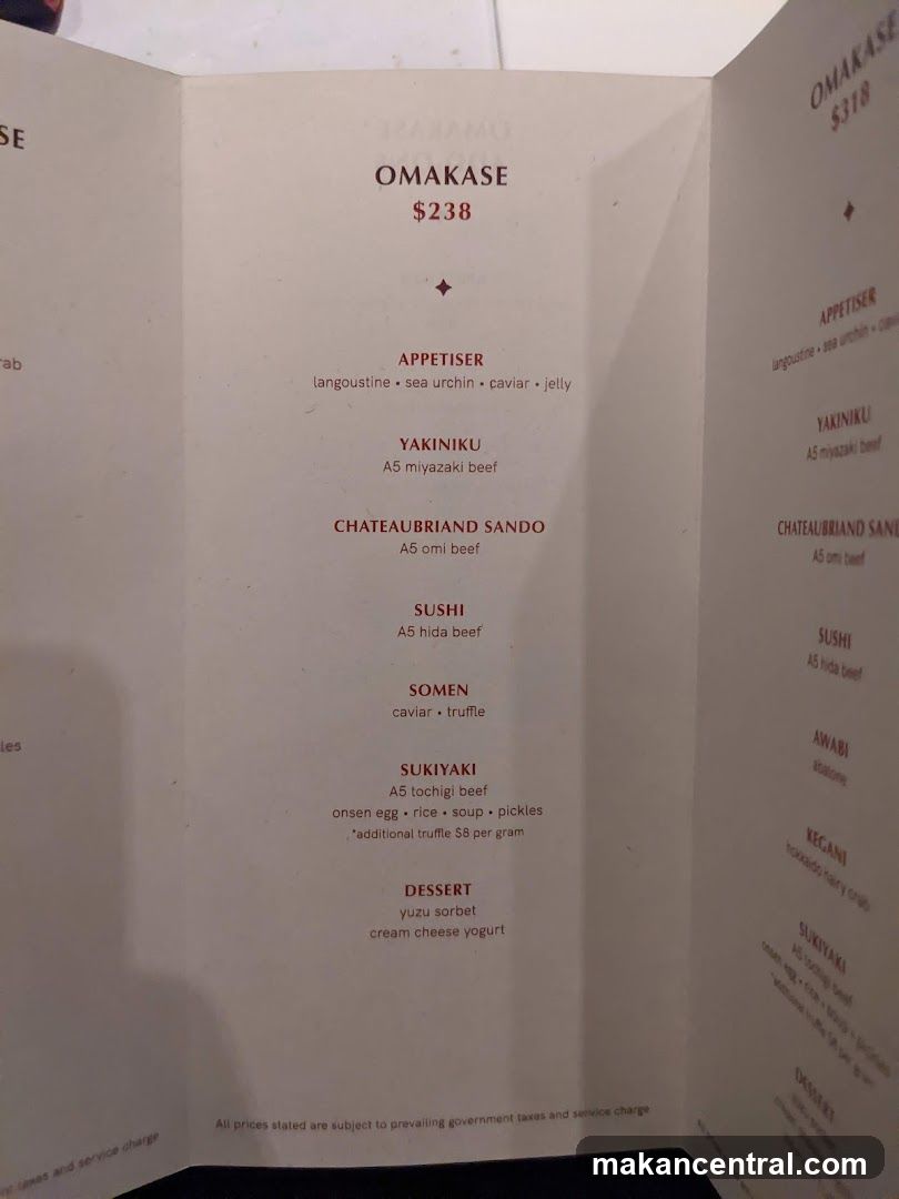 Omakase Menu