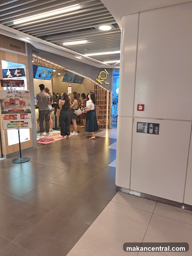 Interior of shopping mall corridor