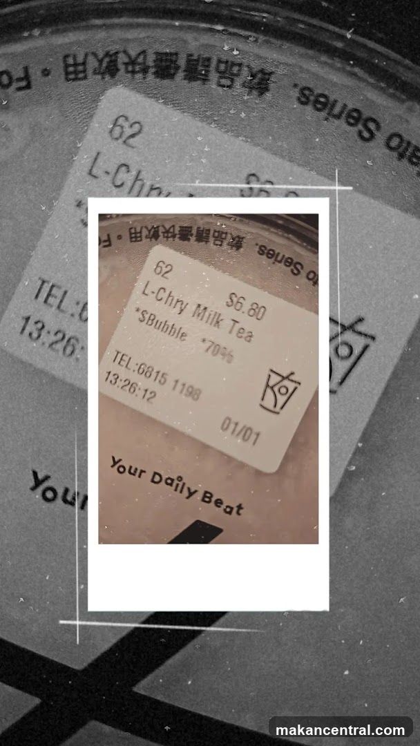 L-Chry Milk Tea Order Label