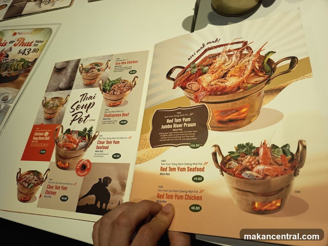 Thai Soup Pot Menu