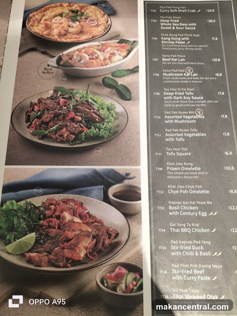 ThaiExpress Menu