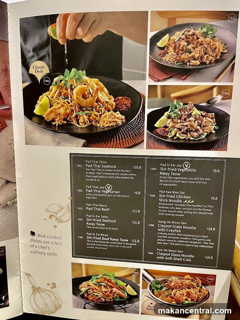 Thai Noodle Menu Page