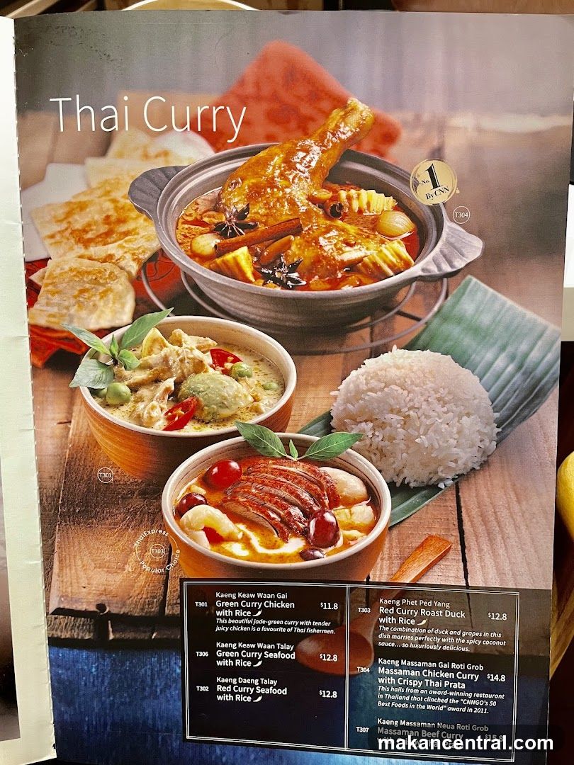 Thai Curry Menu