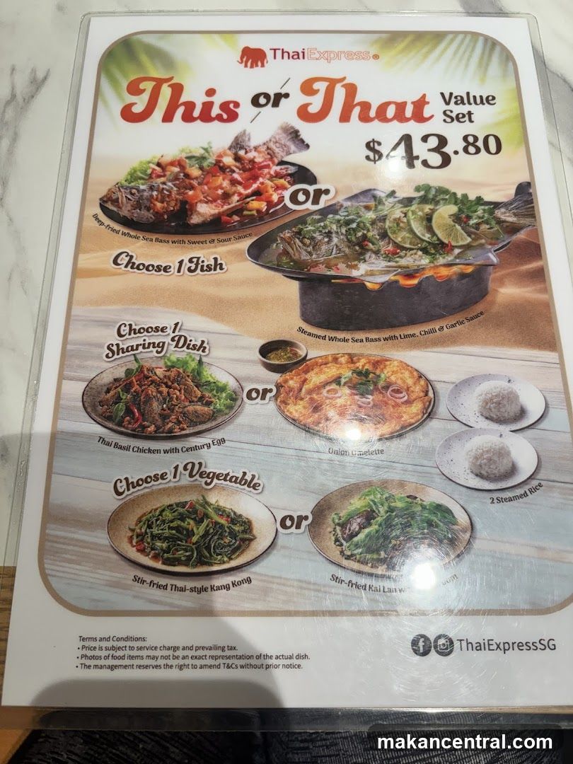 ThaiExpress Value Set Menu