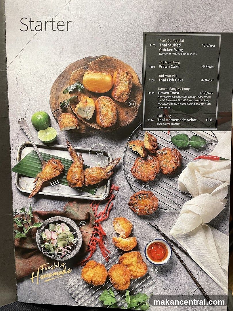 Starter Section of Menu