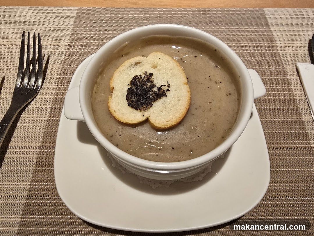 Soup served in a bowl