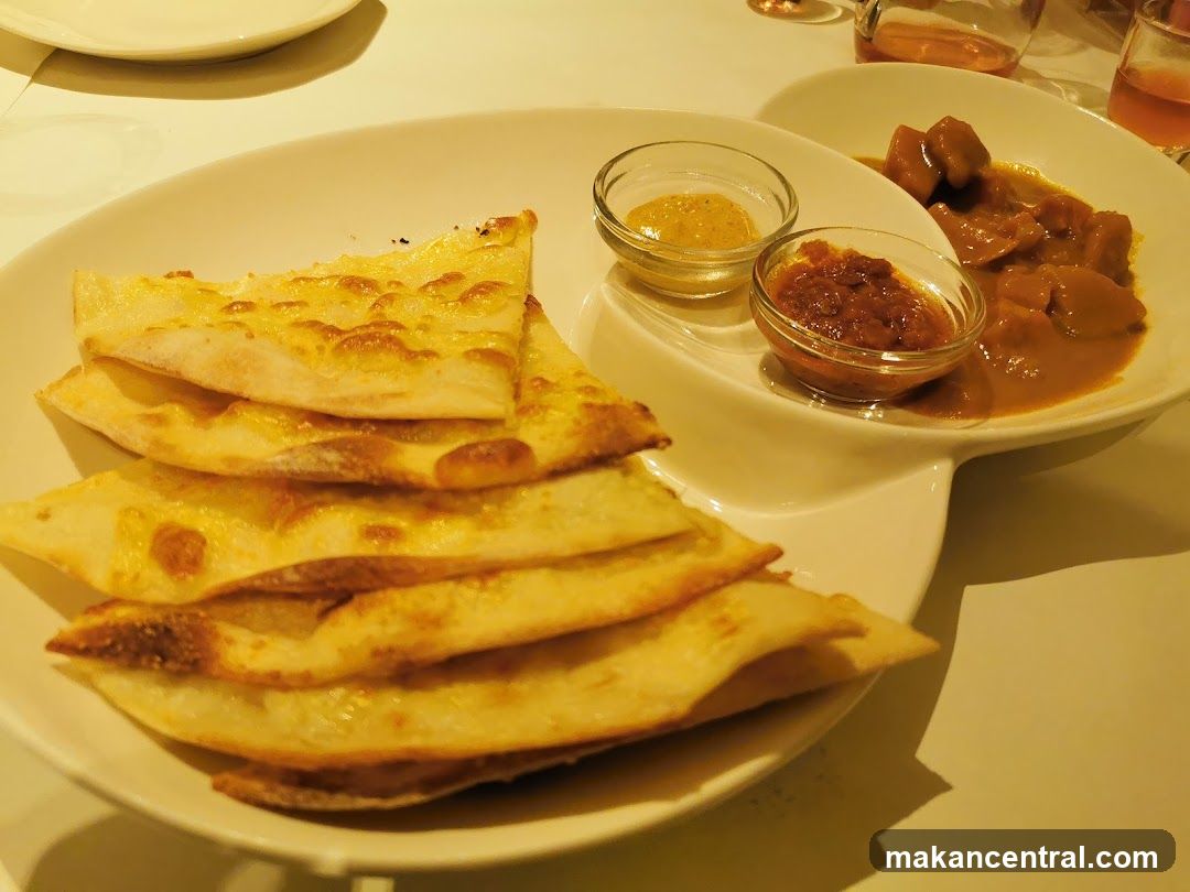 Dinner Plate with Bread and Curry
