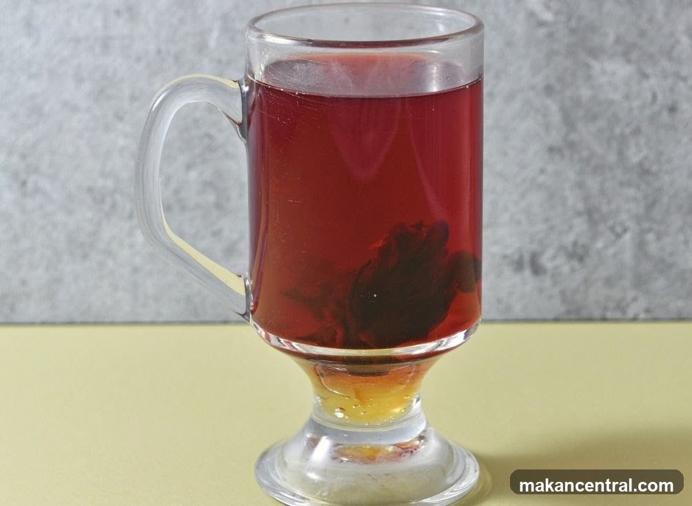 Tea in a glass mug