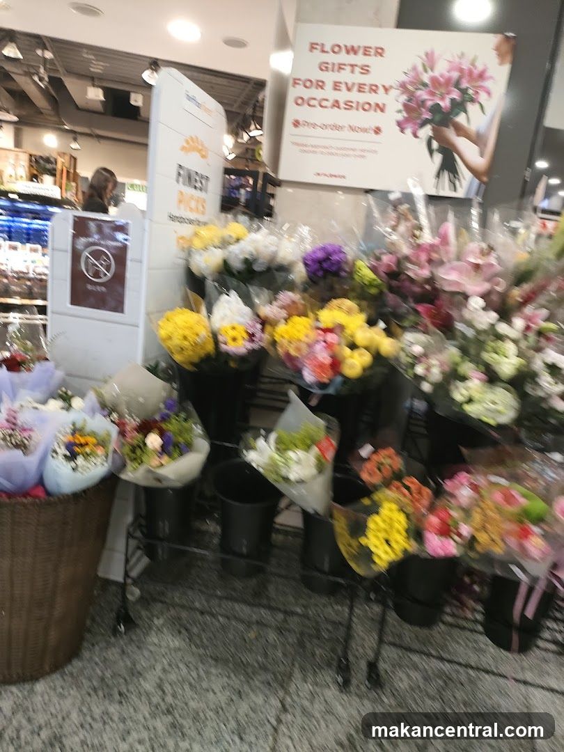 Flower Display in Retail Store