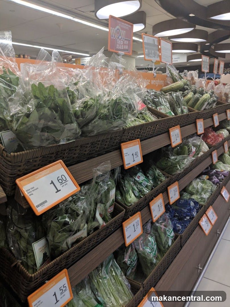 Grocery Store Vegetable Section