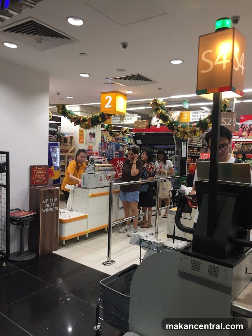 Supermarket Interior Checkout Area