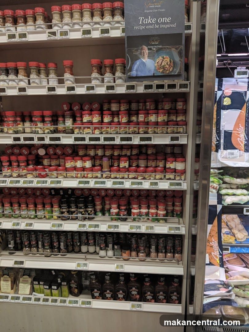 Spice Section in Grocery Store