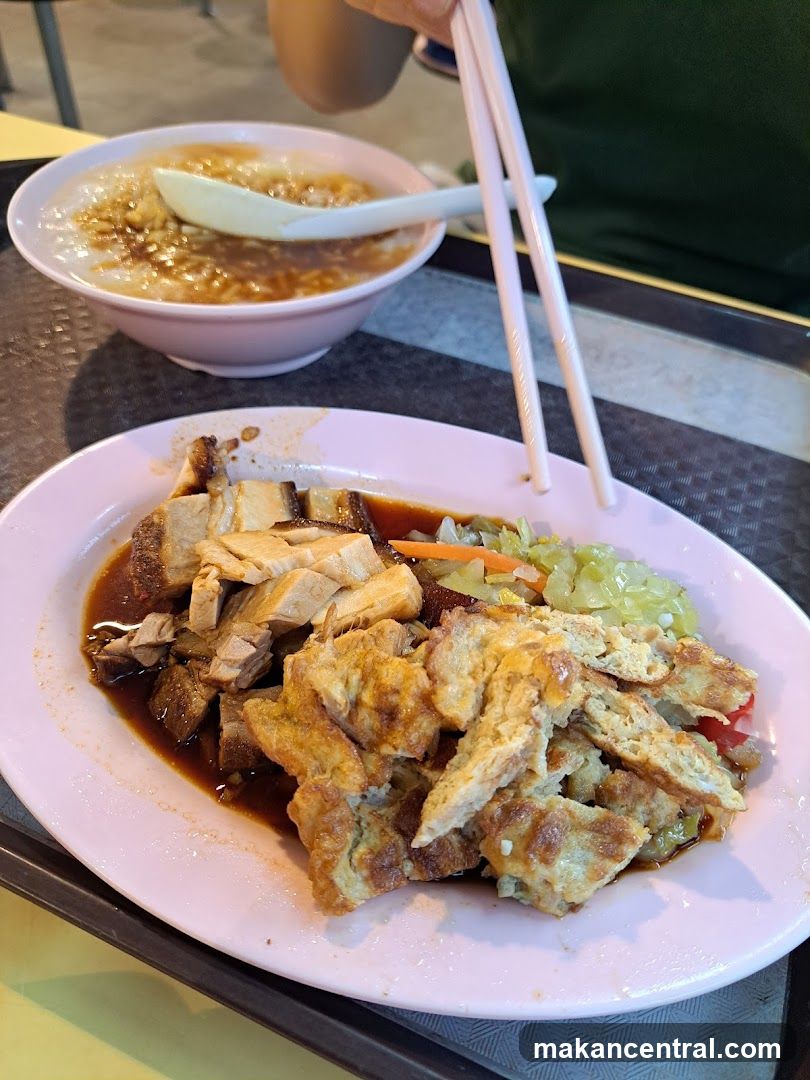 Food at a dining table