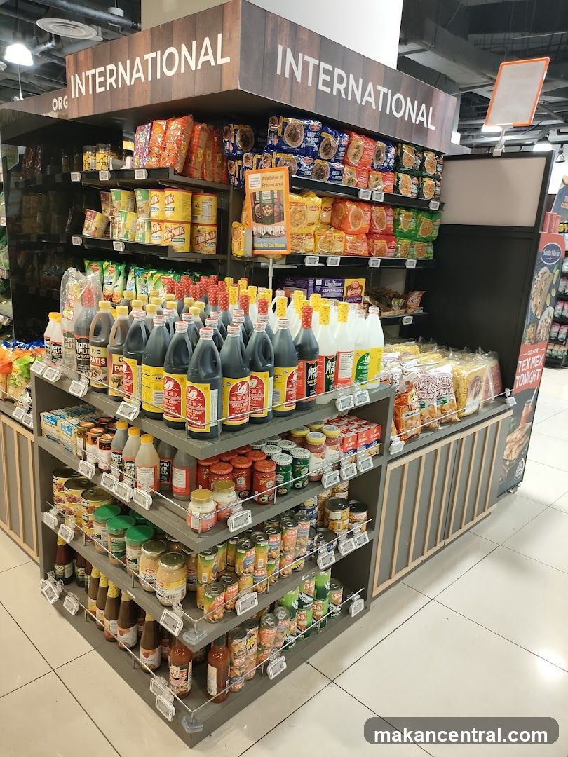 International Section in Supermarket