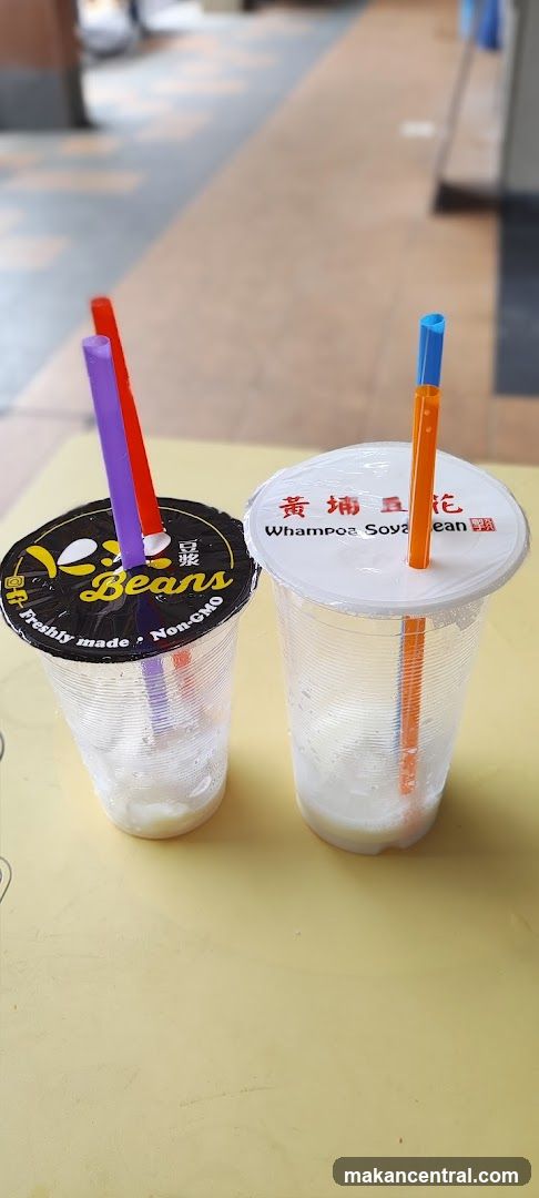 Two soybean drinks on a table