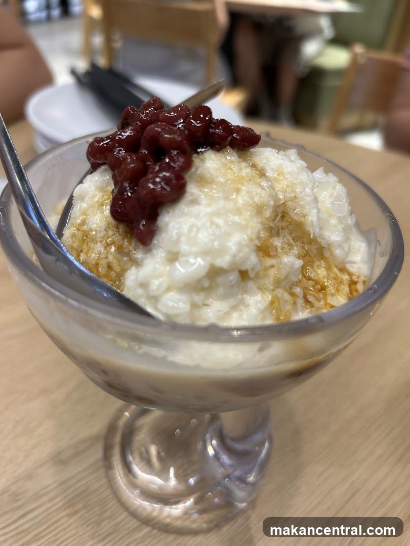 Dessert in glass bowl