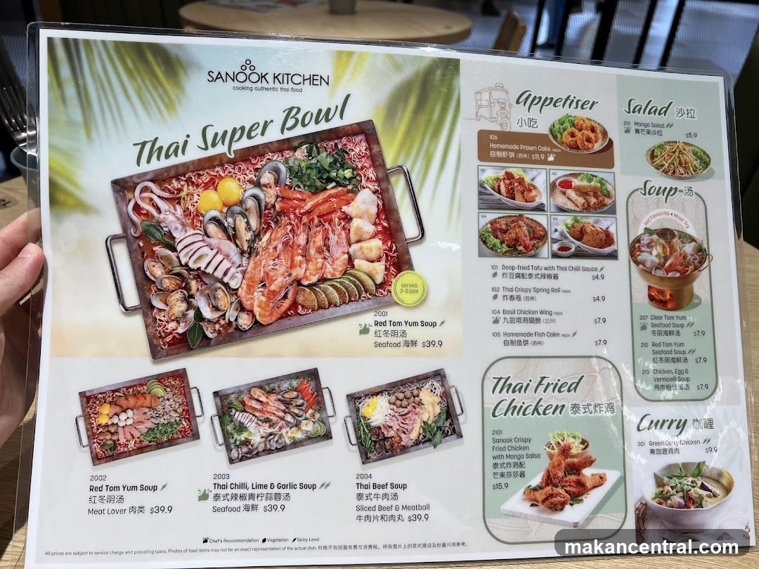 Sanook Kitchen Menu