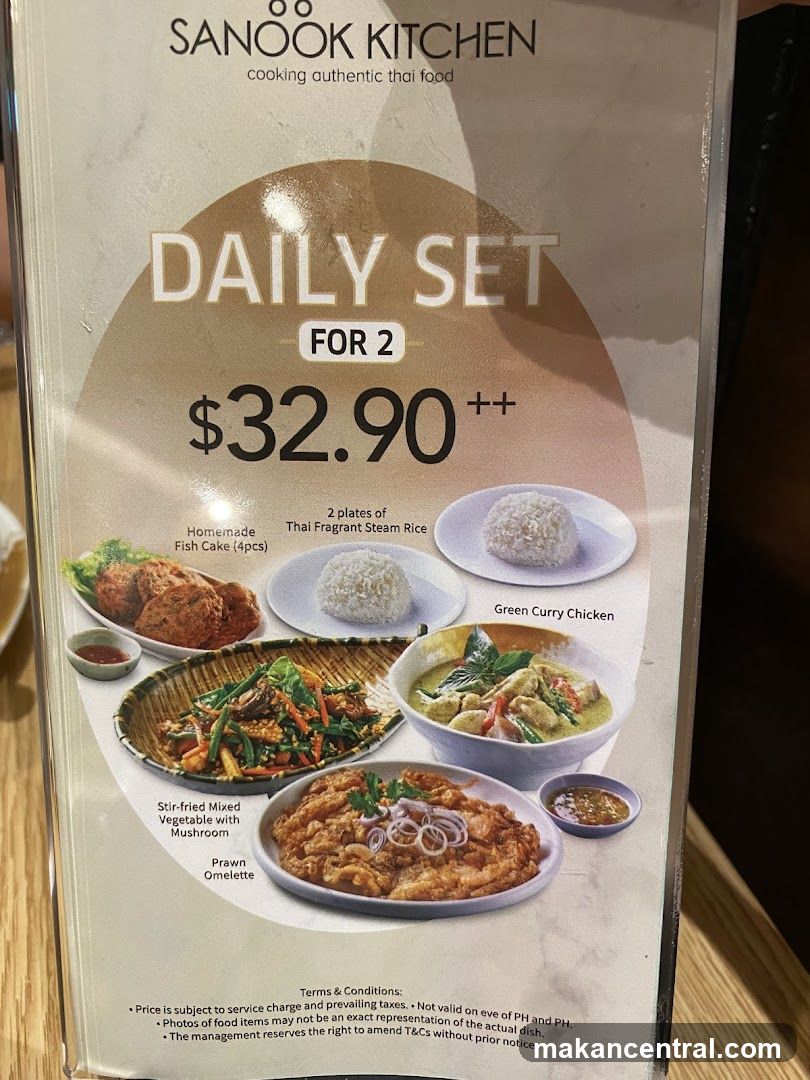 Sanook Kitchen Daily Set Menu
