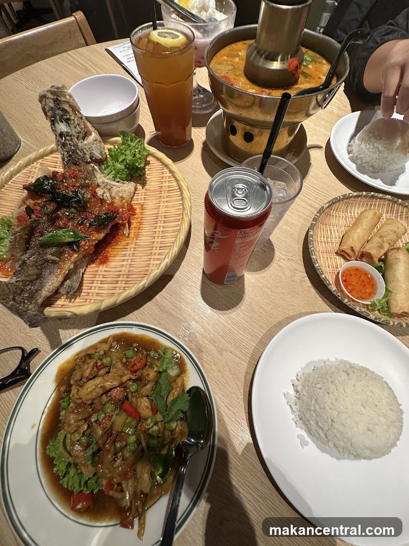 Dining Table with Thai Cuisine