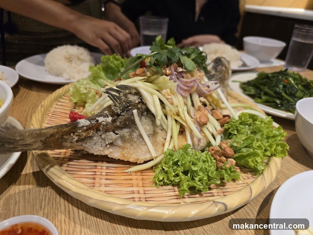 Dining Table with Thai Fish Dish