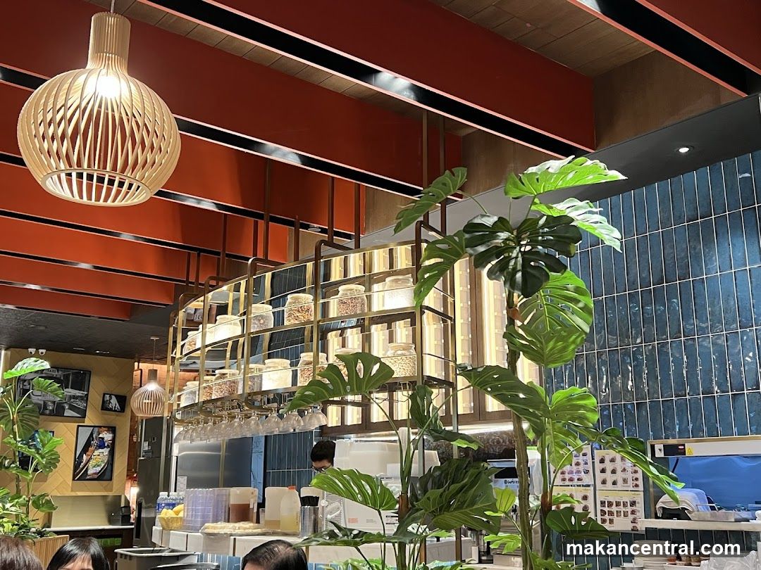 Interior of a modern café or food establishment