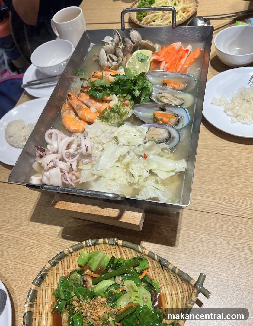 Seafood Hot Pot at Restaurant