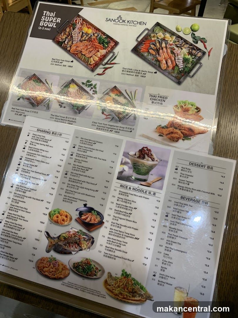 Sanoook Kitchen Menu