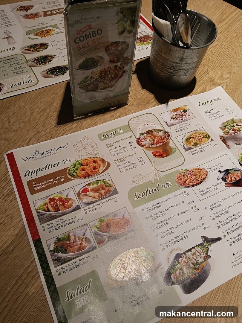 Sanook Kitchen Menu