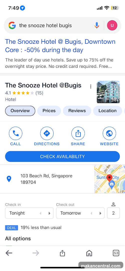 The Snooze Hotel @Bugis