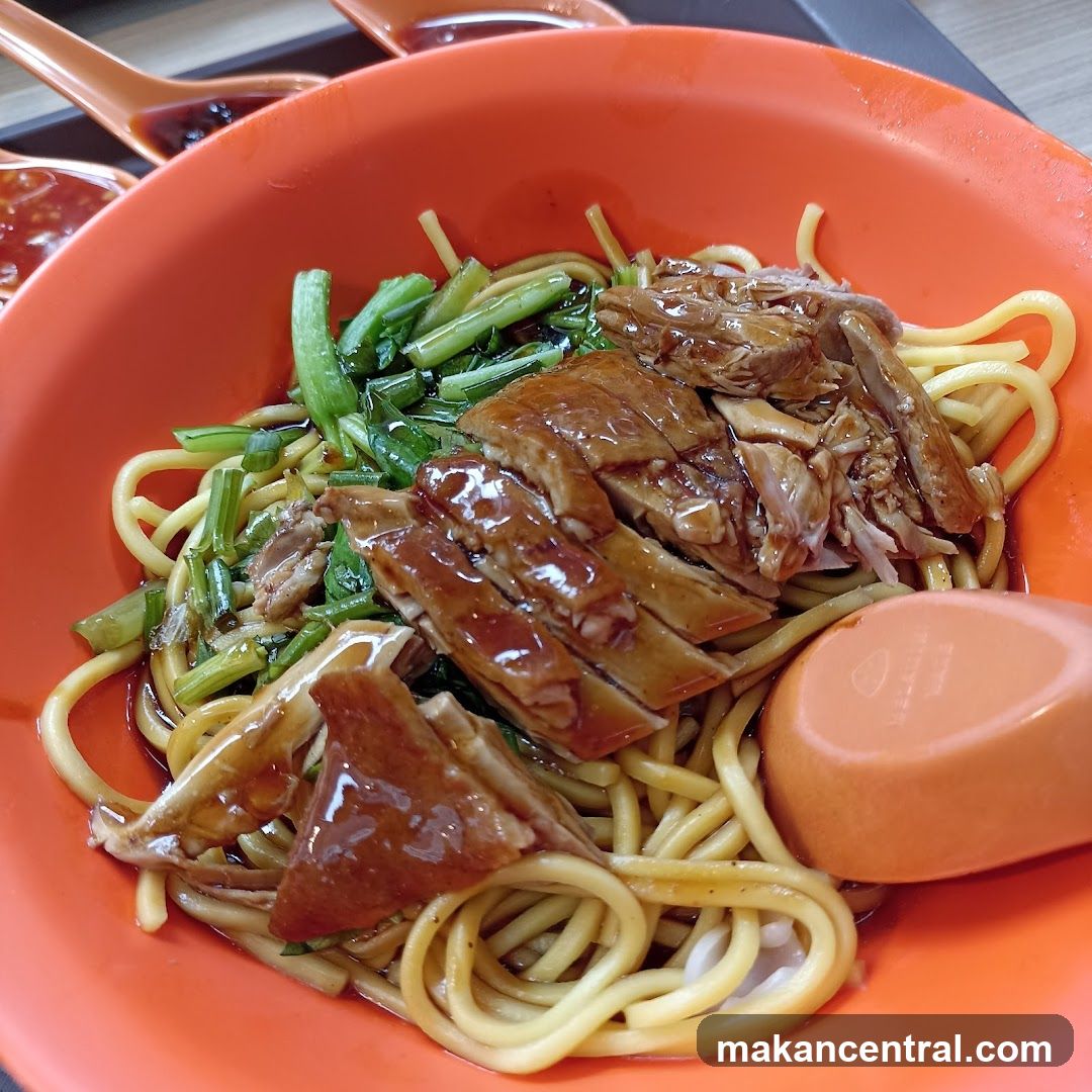 Noodle Dish in Orange Bowl