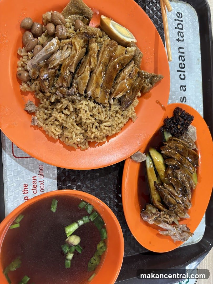 Food served on orange plates
