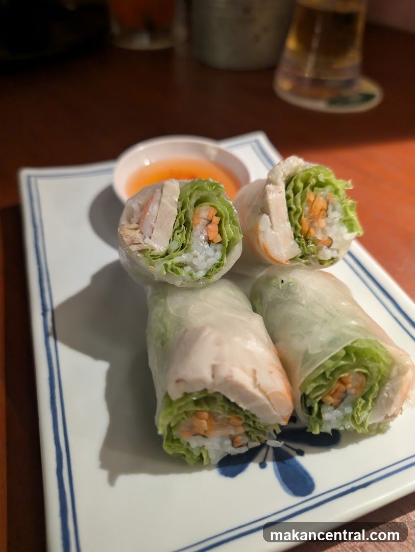 Spring Rolls on Plate