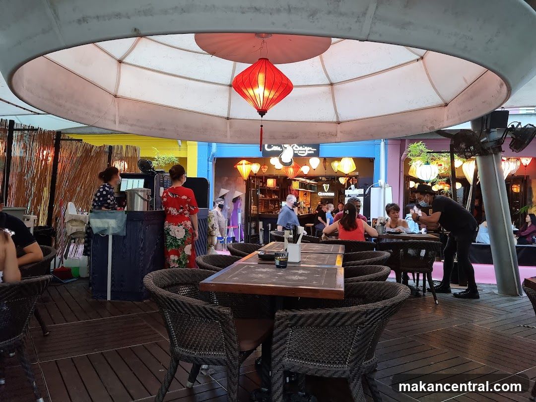 Restaurant Interior with Red Lantern