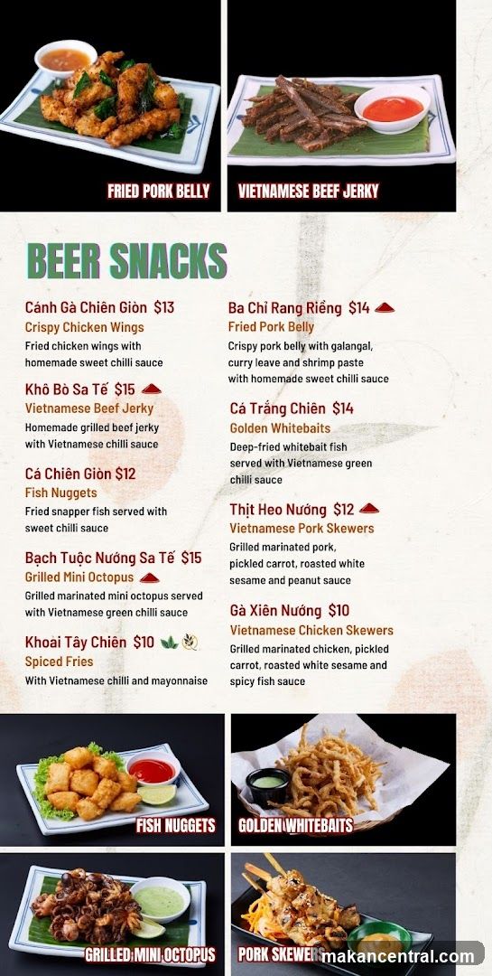 Beer Snacks Menu