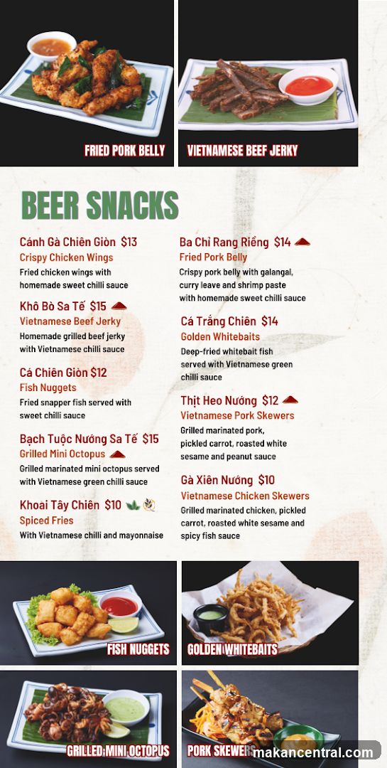 Beer Snacks Menu
