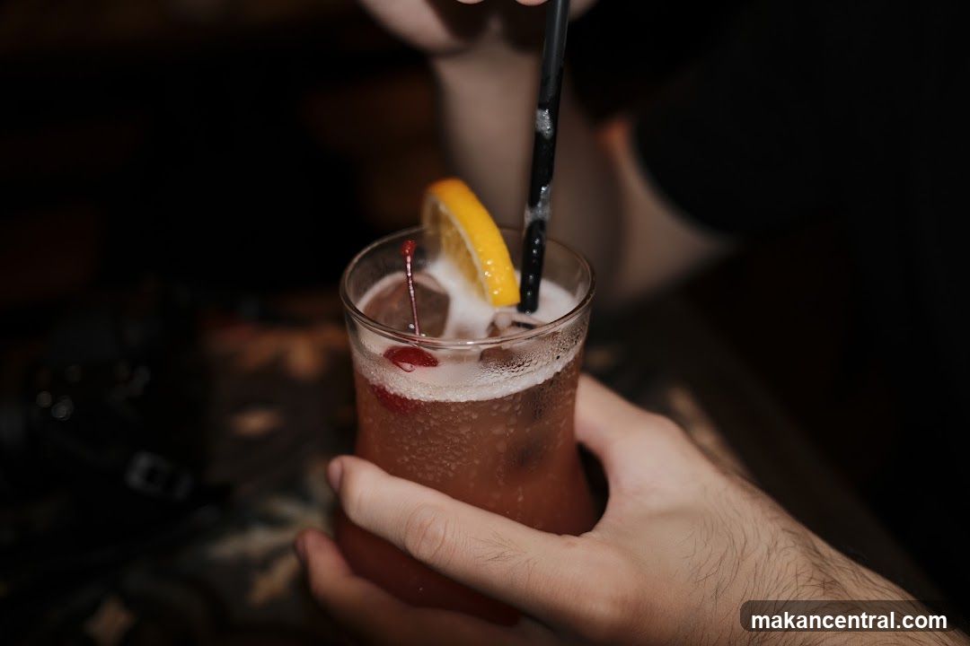 Cocktail being sipped