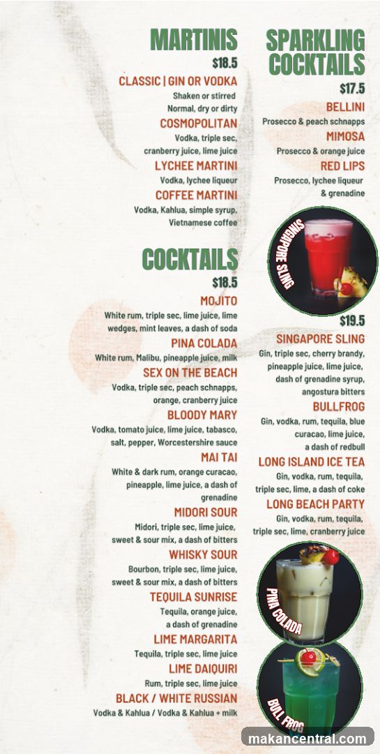Bar Menu