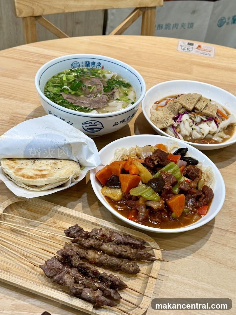 Food Display on Table
